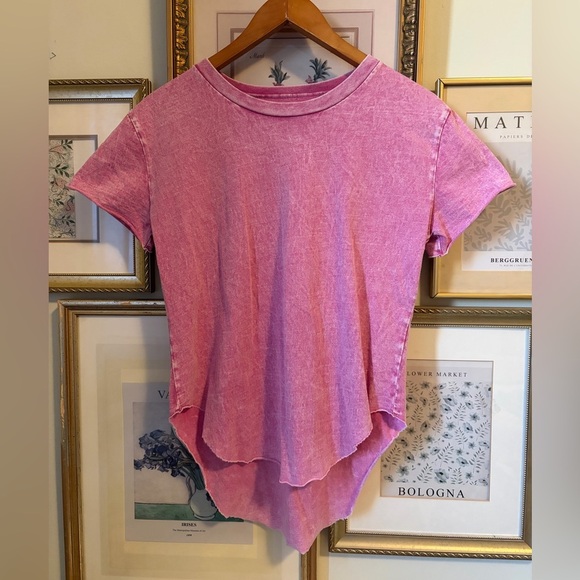 Frank & Eileen Theo Perfect Tee Heritage Jersey Mineral wash Pink XS - Picture 1 of 10